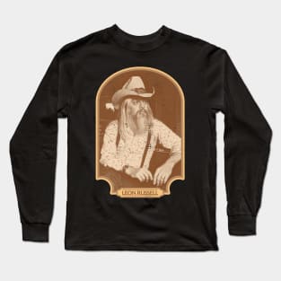 Leon Russell Sepia Tribute Long Sleeve T-Shirt